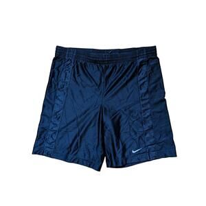 Mens Nike Polyester Athletic Shorts Size L Black Embroidered Swoosh Logo